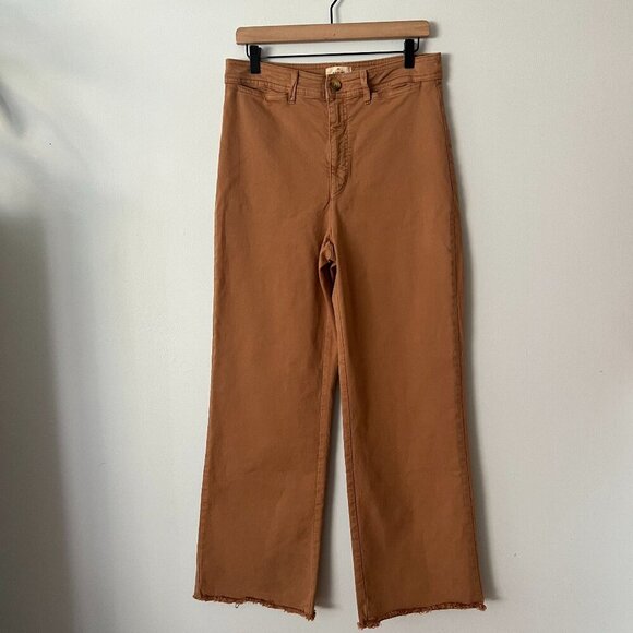 Marine Layer Bridget Full Length High Rise Pants Tobacco Women's Size 12 - Picture 1 of 9